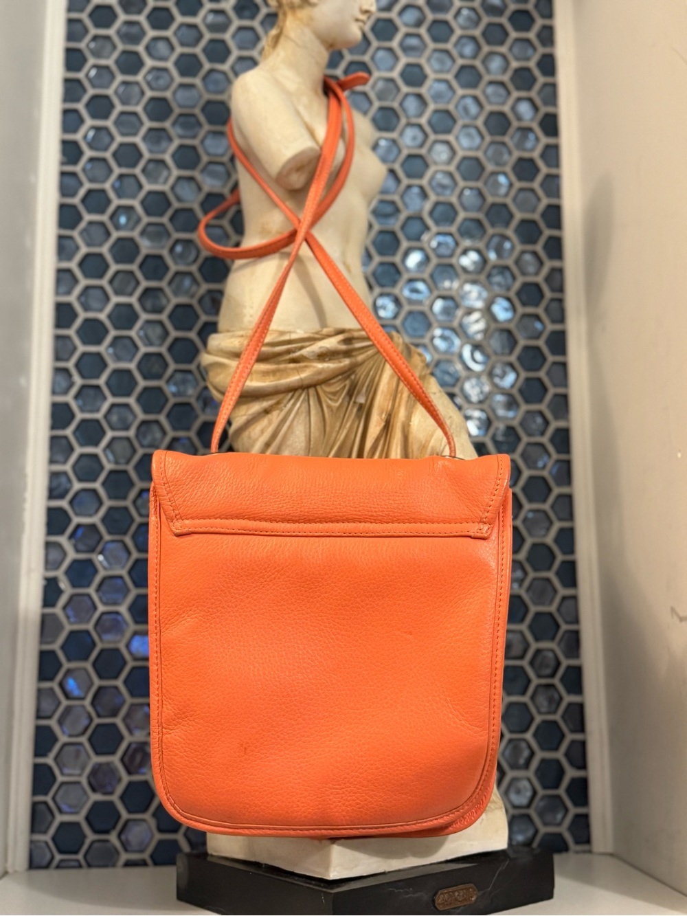 BODHI Vibrant Orange Leather Handbag - Registered Serial BBW00008696 - Picture 3 of 16